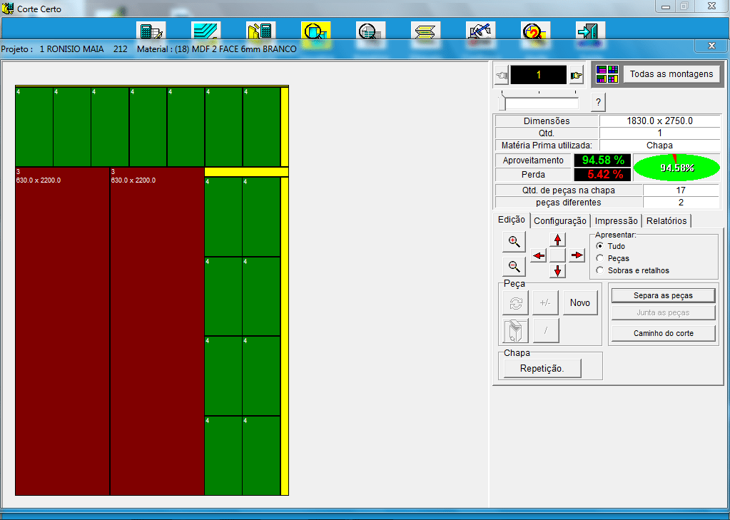 Software corte certo para Promob Software corte certo para Promob