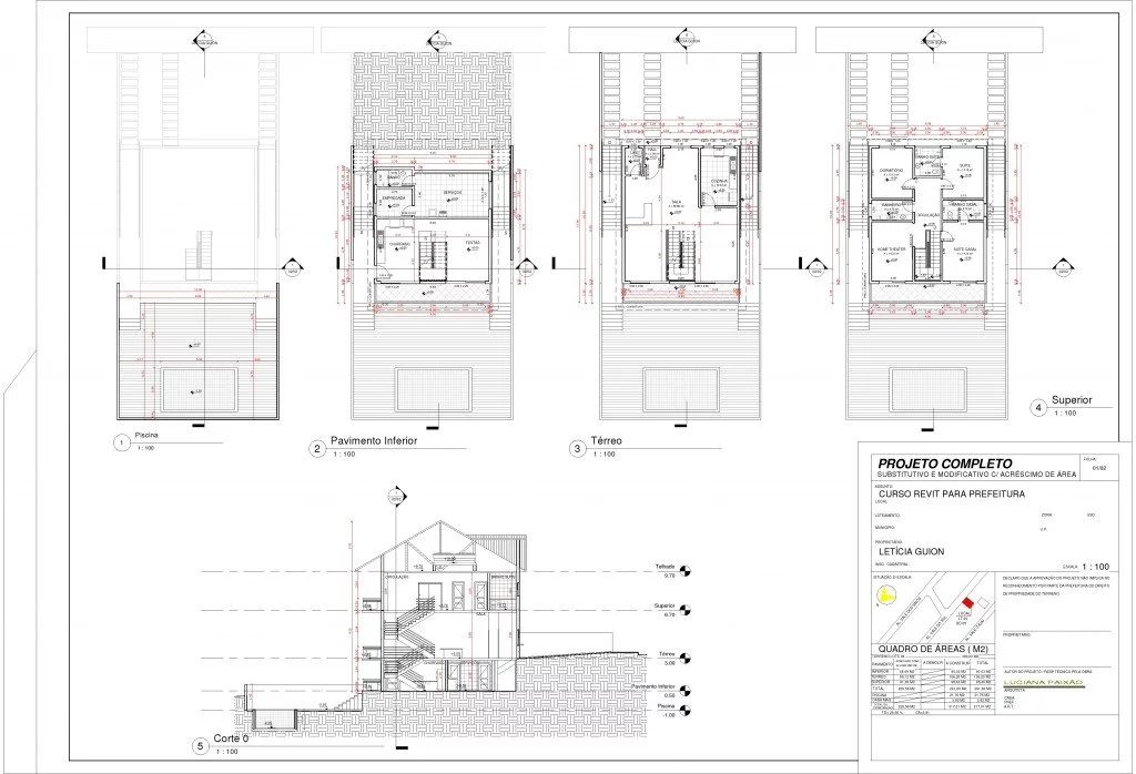 Exemplo de projeto criado com o REVIT