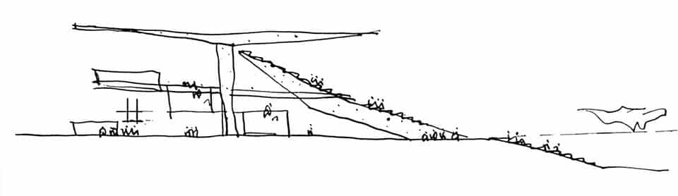Croqui esquemático de Desenho à mão livre Desenho por Paulo Mendes da Rocha