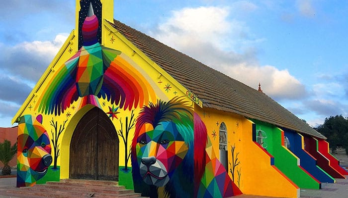 Grafiteiro dá vida a igreja abandonada em Marrocos!