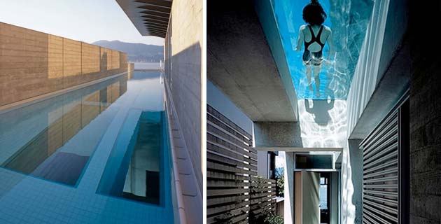 piscina no teto da casa