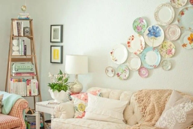 decorar a parede com pratos