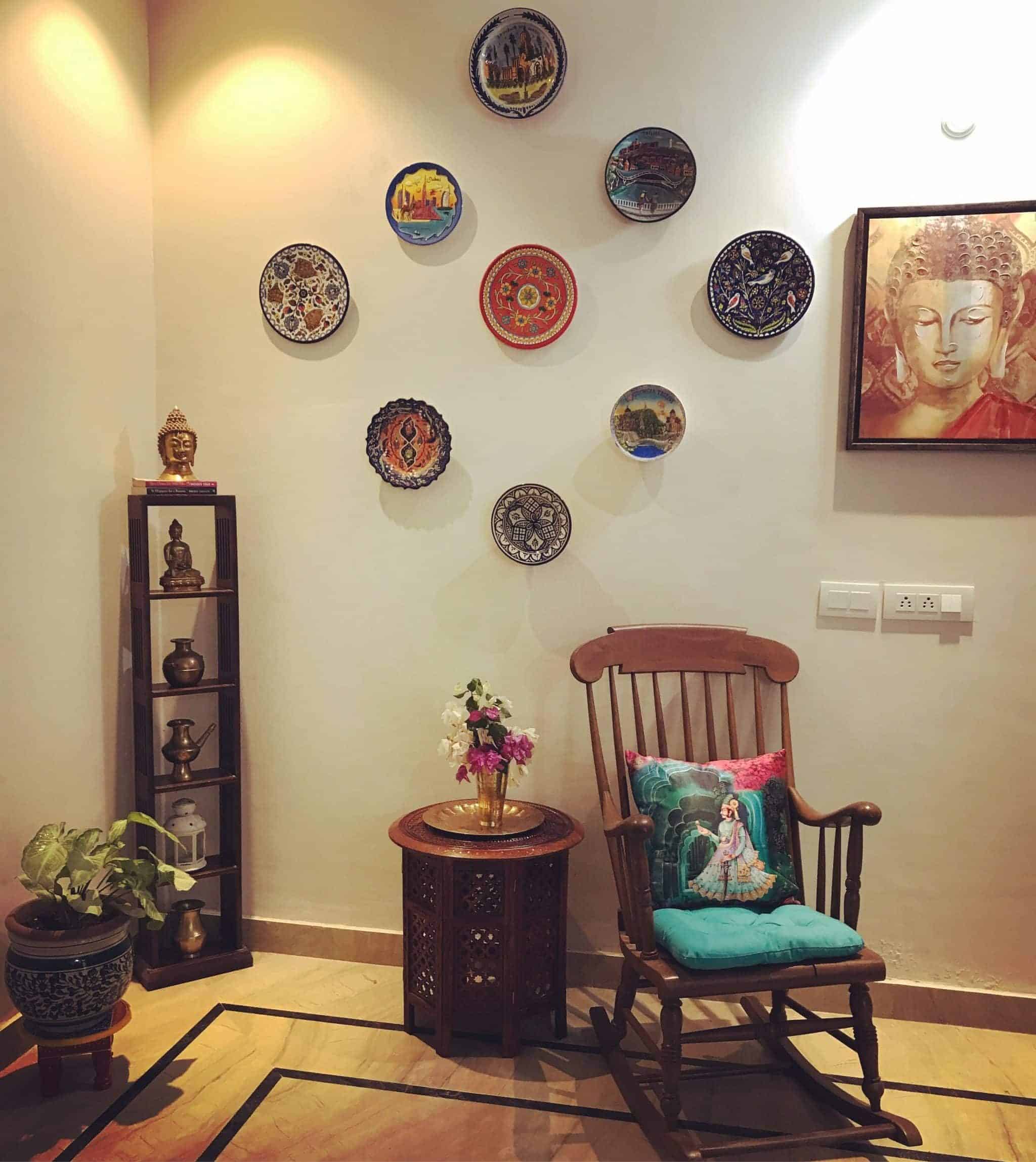 decorar a parede com pratos