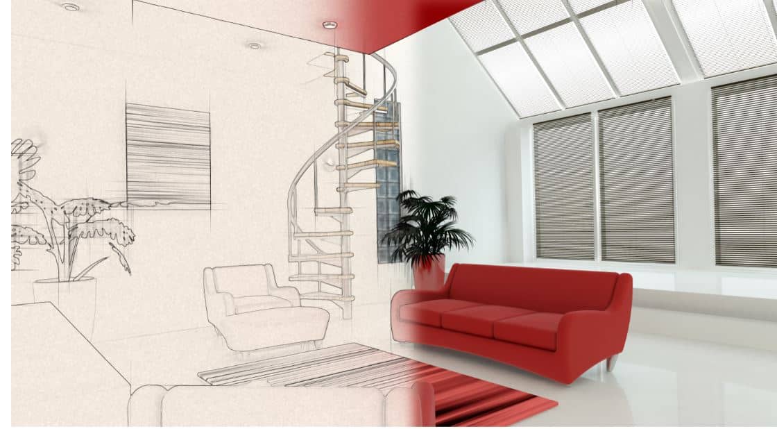 Interior design ideas to plan during isolation Interior sketch of a house - Interior design ideas to plan during insulation