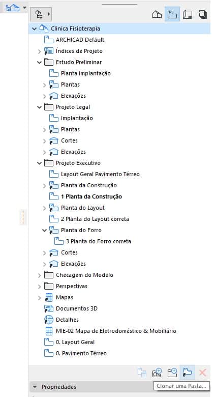 Como clonar pastas no ARCHICAD