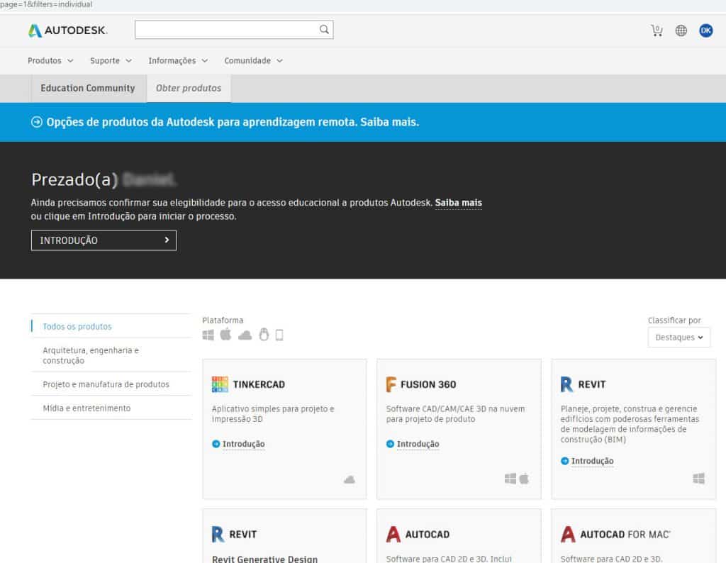 AutoCAD estudante gratis