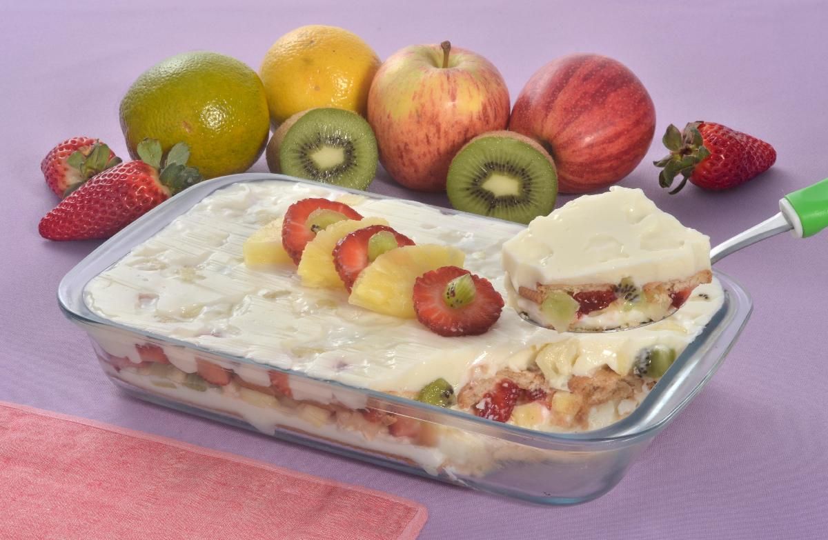 Receita de Pavê de Panetone com frutas - Faça hoje! Receita de Pavê de Panetone com frutas - Faça hoje!