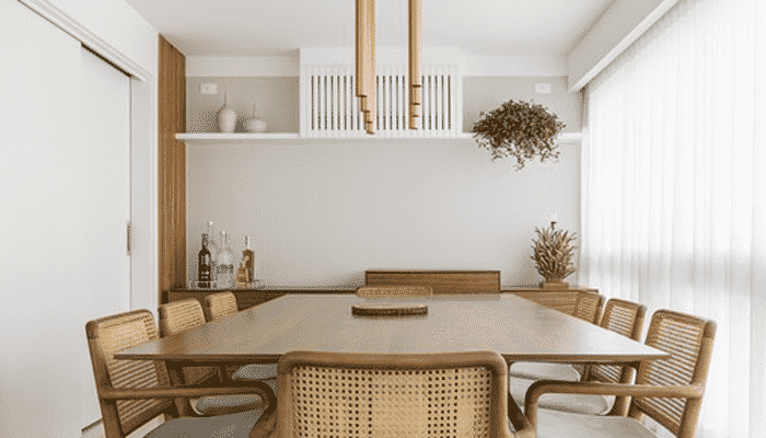 Decoração Minimalista - Como aplicar o minimalismo quente no seu projeto! Aconchego sala de jantar