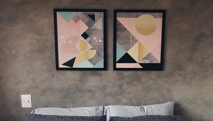 Quadros decorativos em cima da cabeceira