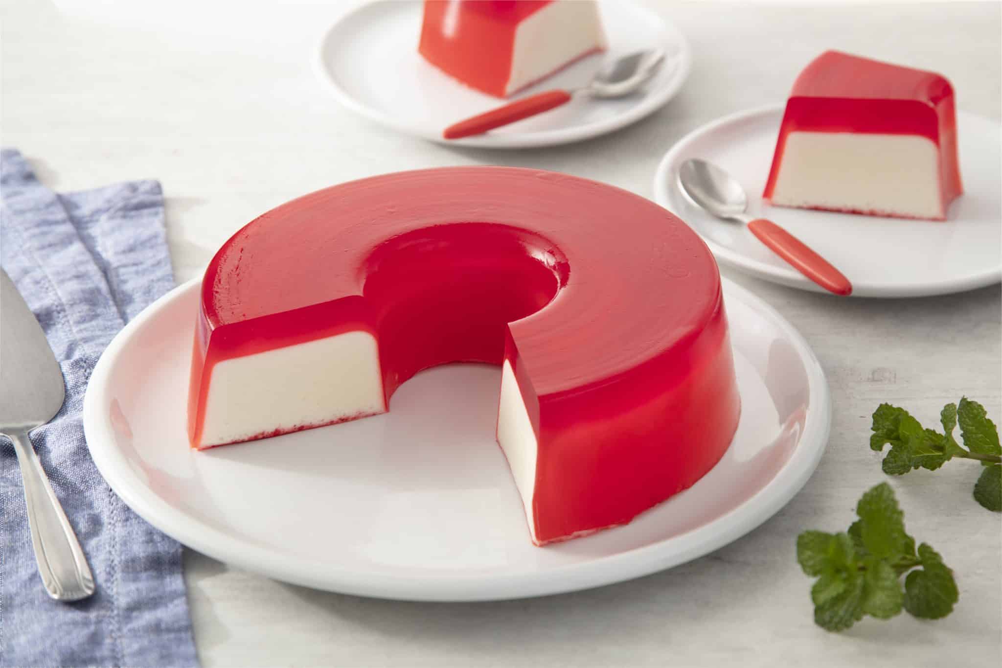 Gelatina Recheada com Pudim