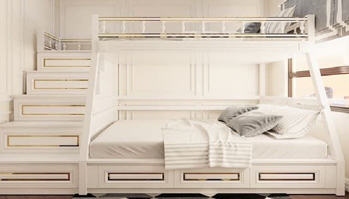 Cama de casal em baixo