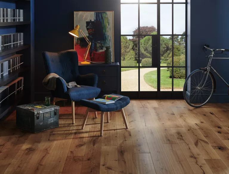 piso para sala de estar de madeira
