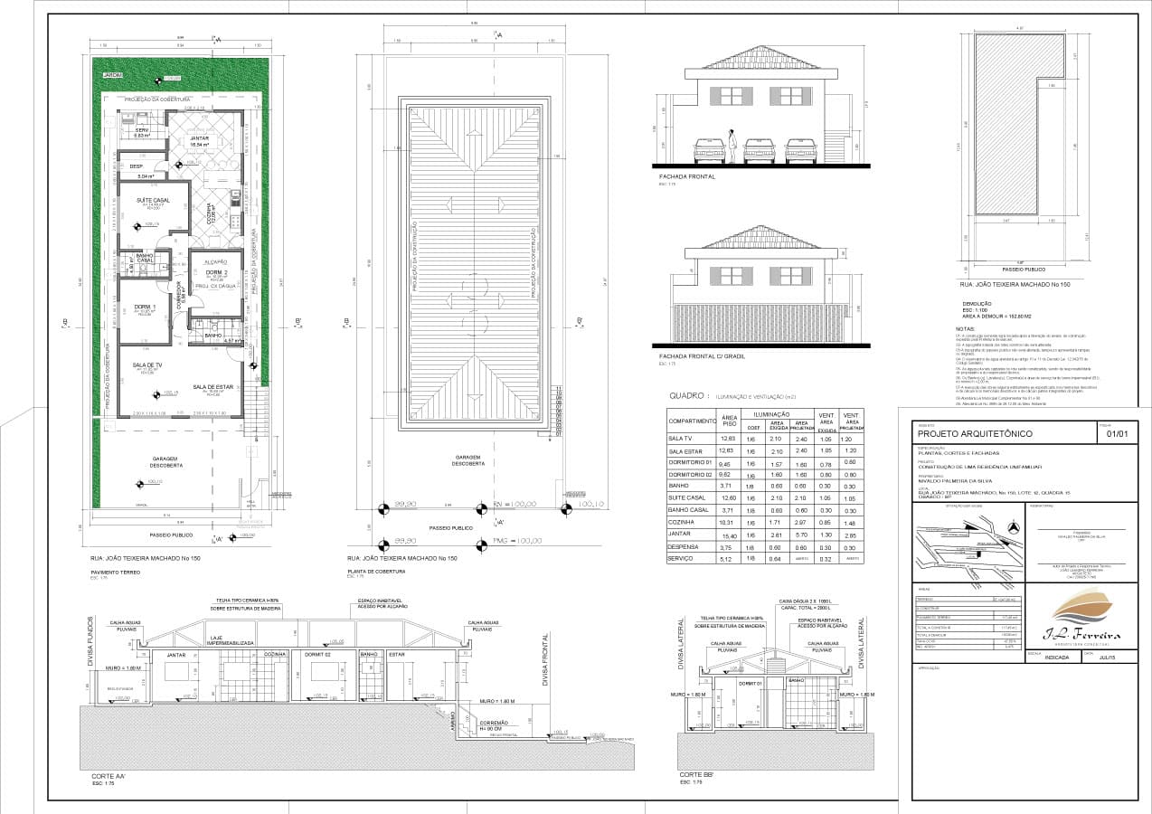 Projeto criado no AutoCAD Projeto criado no AutoCAD