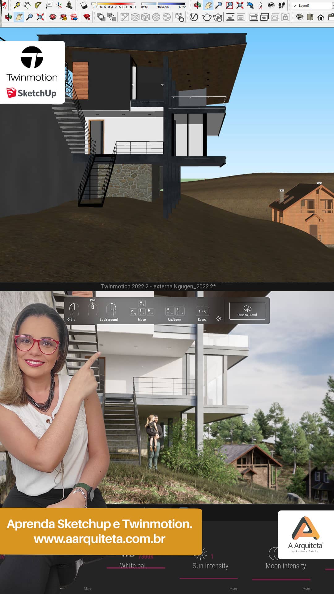 Guia Definitivo da Maquete Eletrônica: Tudo o Que Você Precisa Saber. 4 arte-vertical-sketchup-twinmotion-casa-2