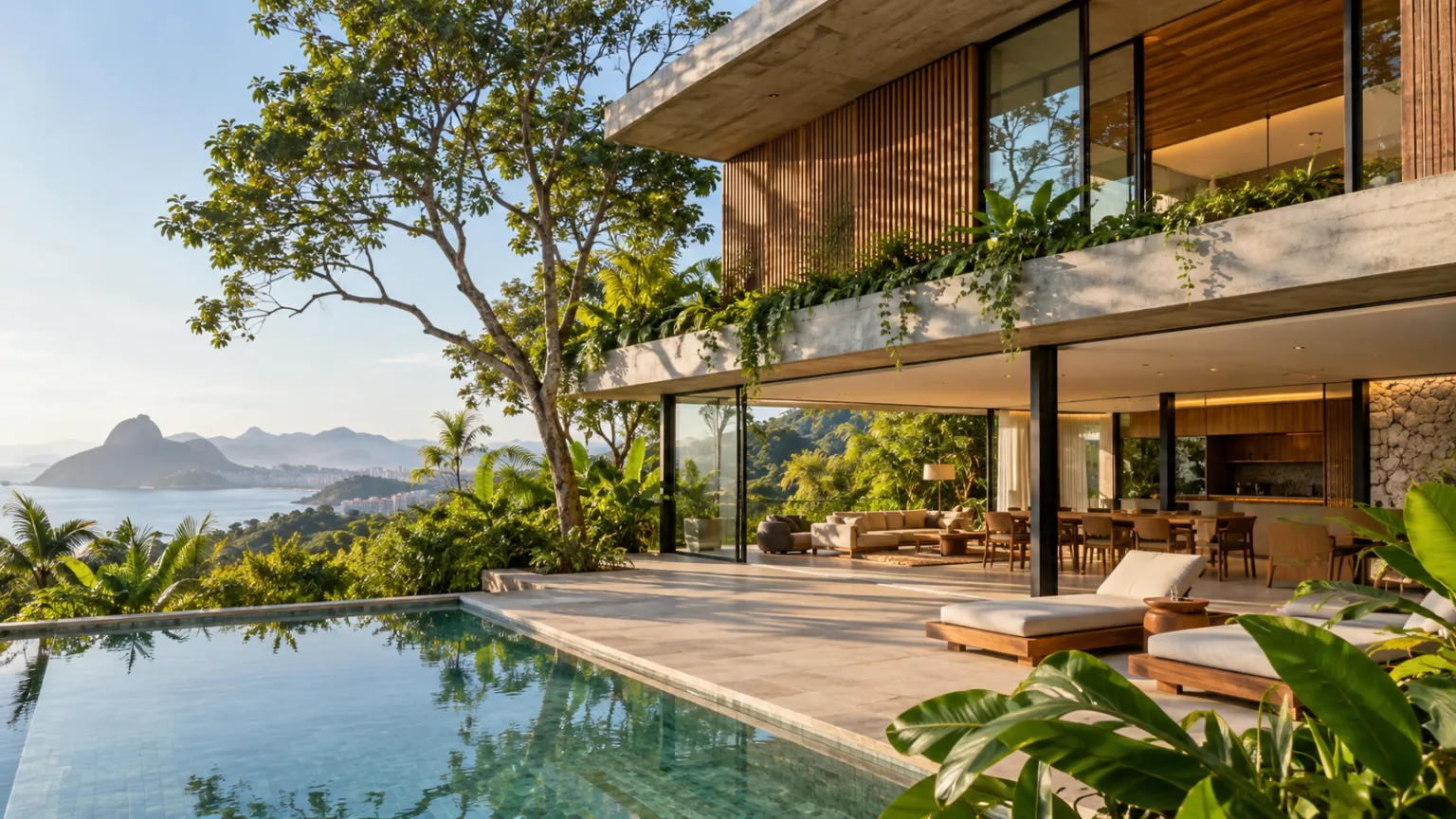 Residência integrada à paisagem como referência para compreender Arquitetura