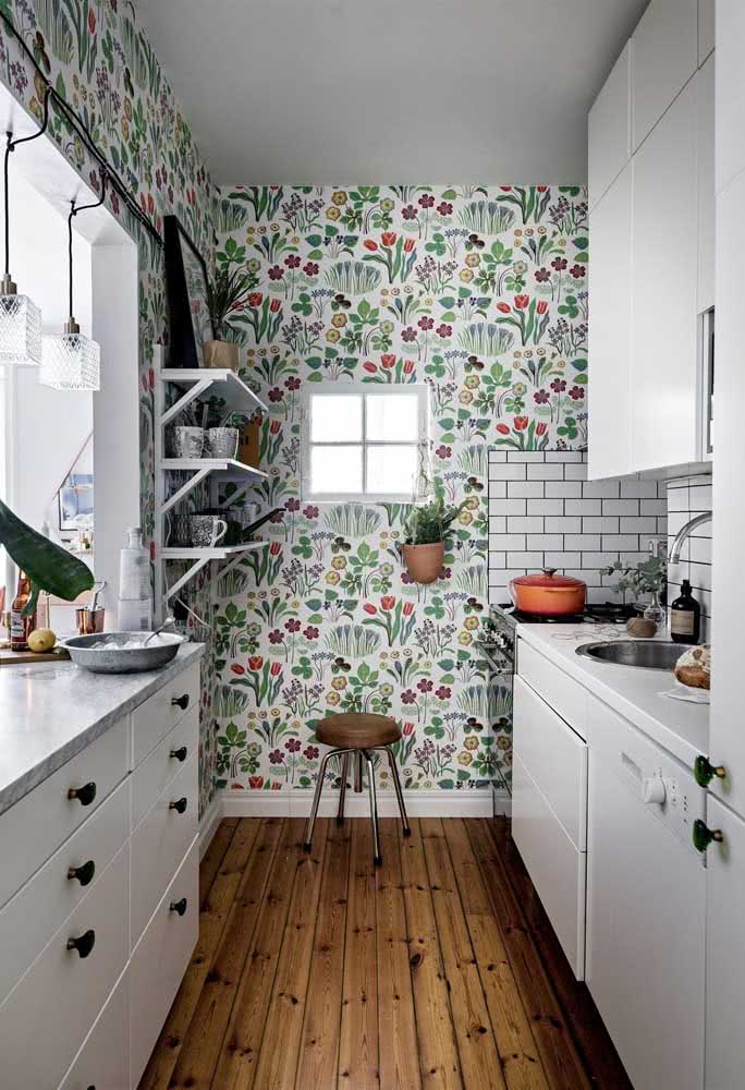 Papel de parede para cozinha floral