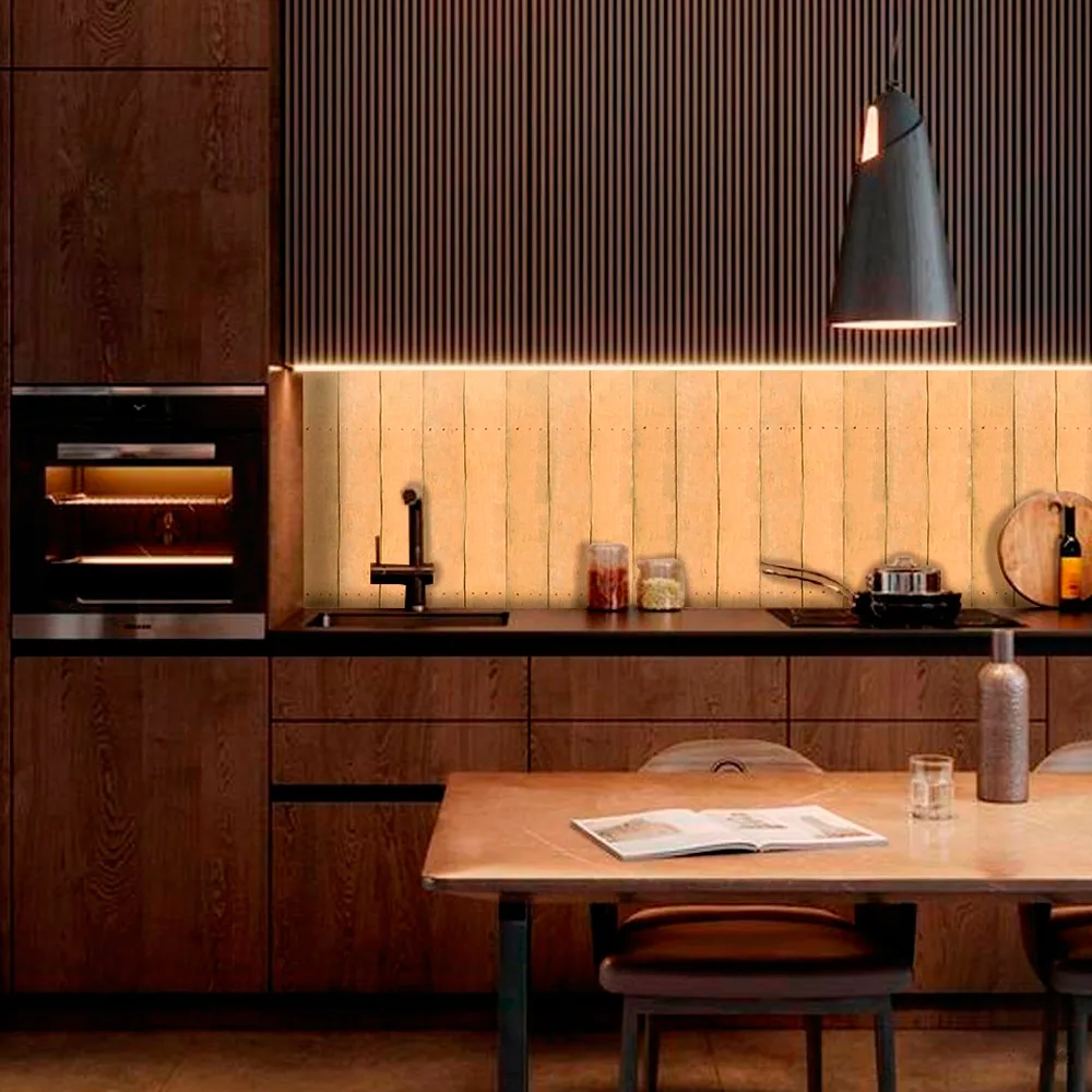 papel de parede para cozinha madeira