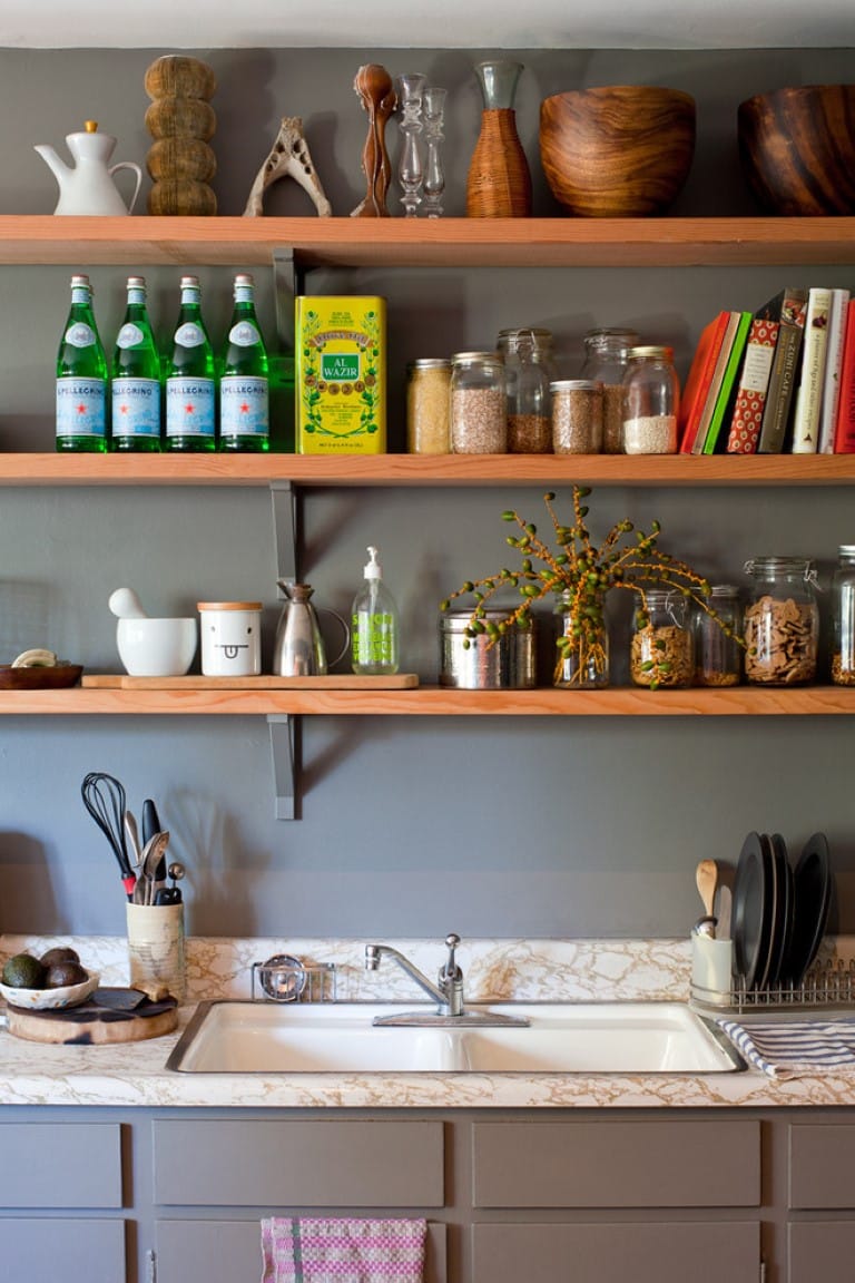 Prateleiras de cozinha: como escolher e organizar com estilo e praticidade! 5 prateleiras10