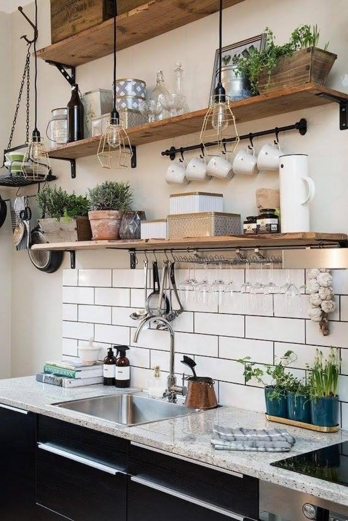 Prateleiras de cozinha: como escolher e organizar com estilo e praticidade! 7 prateleiras7