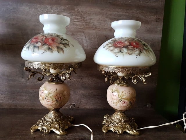 Abajur antigo porcelana abajurantigo