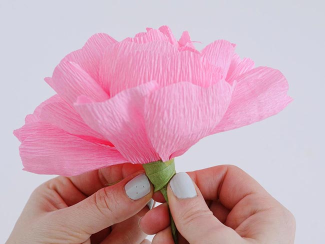 Flores feitas com papel crepom papelcrepom2
