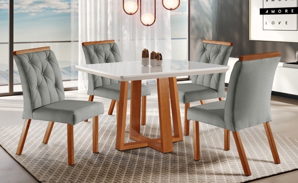 Mesa com 4 cadeiras - Escolhendo a ideal para sua casa