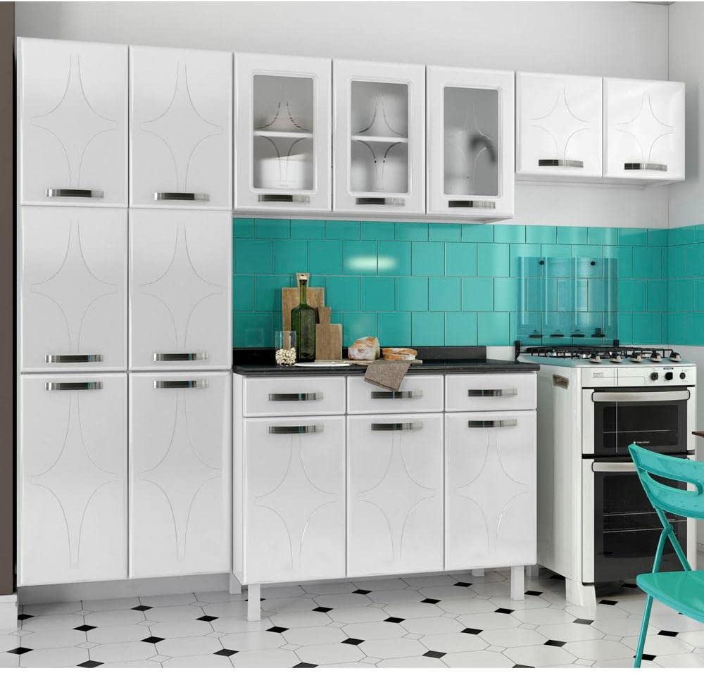 Armário de cozinha cinza - modelos e exemplos de decoração. 3 armario de cozinha cinza aço inox