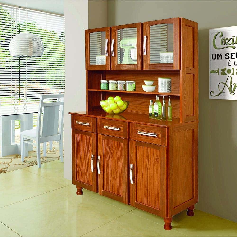 armário de cozinha de madeira 