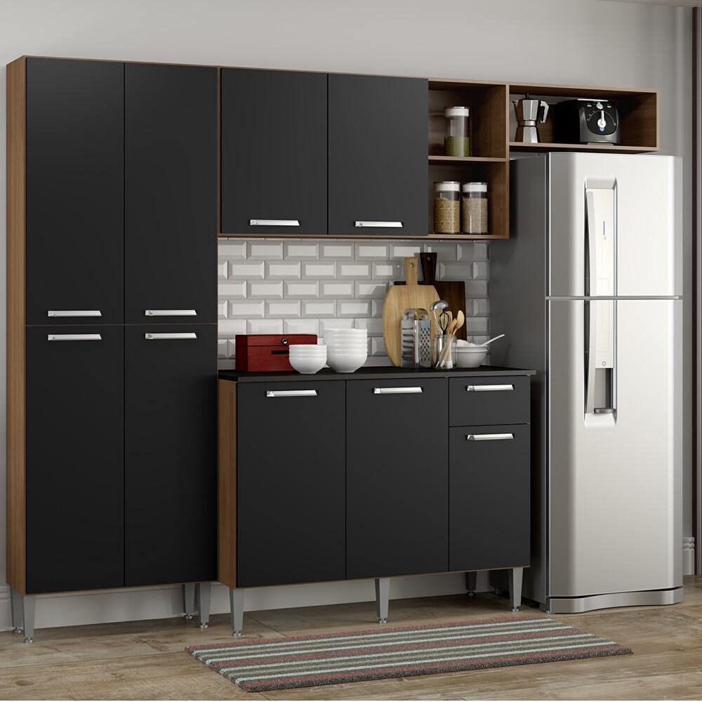 Armário de cozinha preto - Design elegante para a sua cozinha. 1 armario de cozinha preto