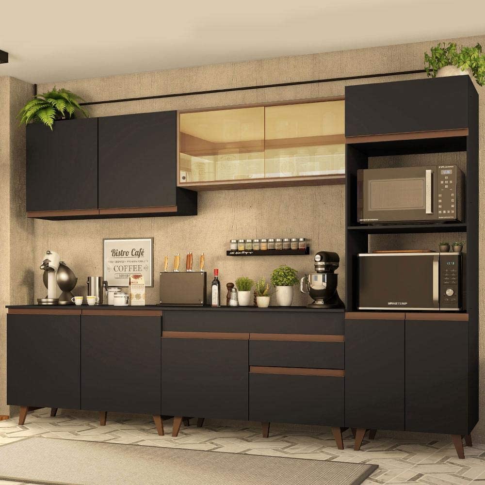 armario de cozinha preto