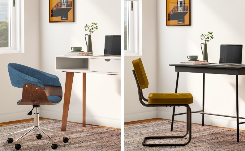 Cadeira para trabalhar home office fixa ou giratória? cadeirahome9