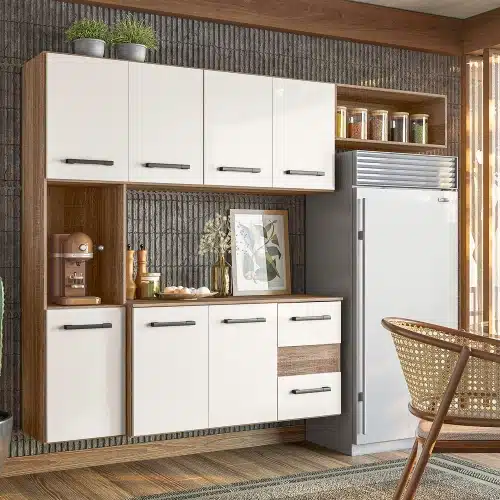 armário de cozinha de madeira