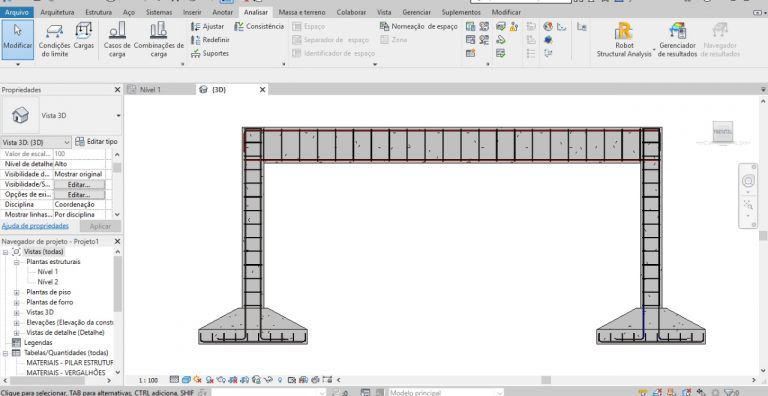 revit robot calculo estrutural