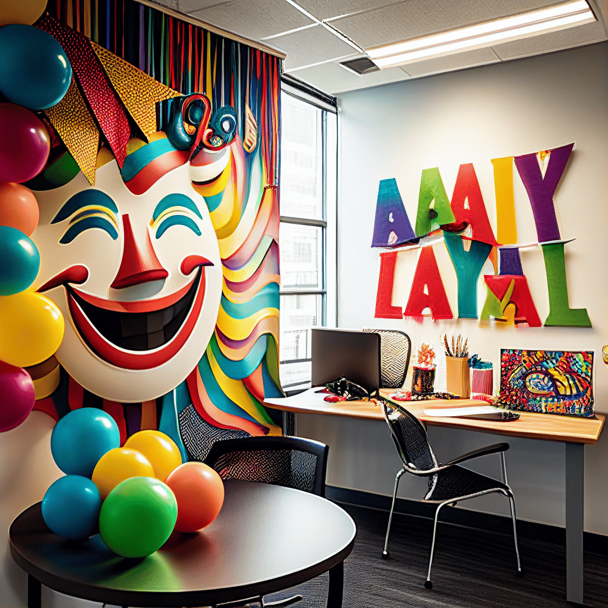 decoração de carnaval para escritorio