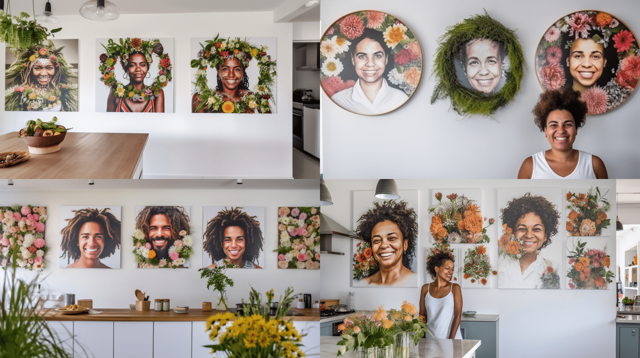 Decoração de Paredes com Retrato de Família Decoração de Paredes com Retrato de Família