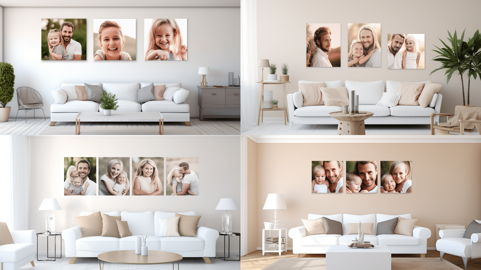 Decoração de Paredes com Retrato de Família Decoração de Paredes com Retrato de Família