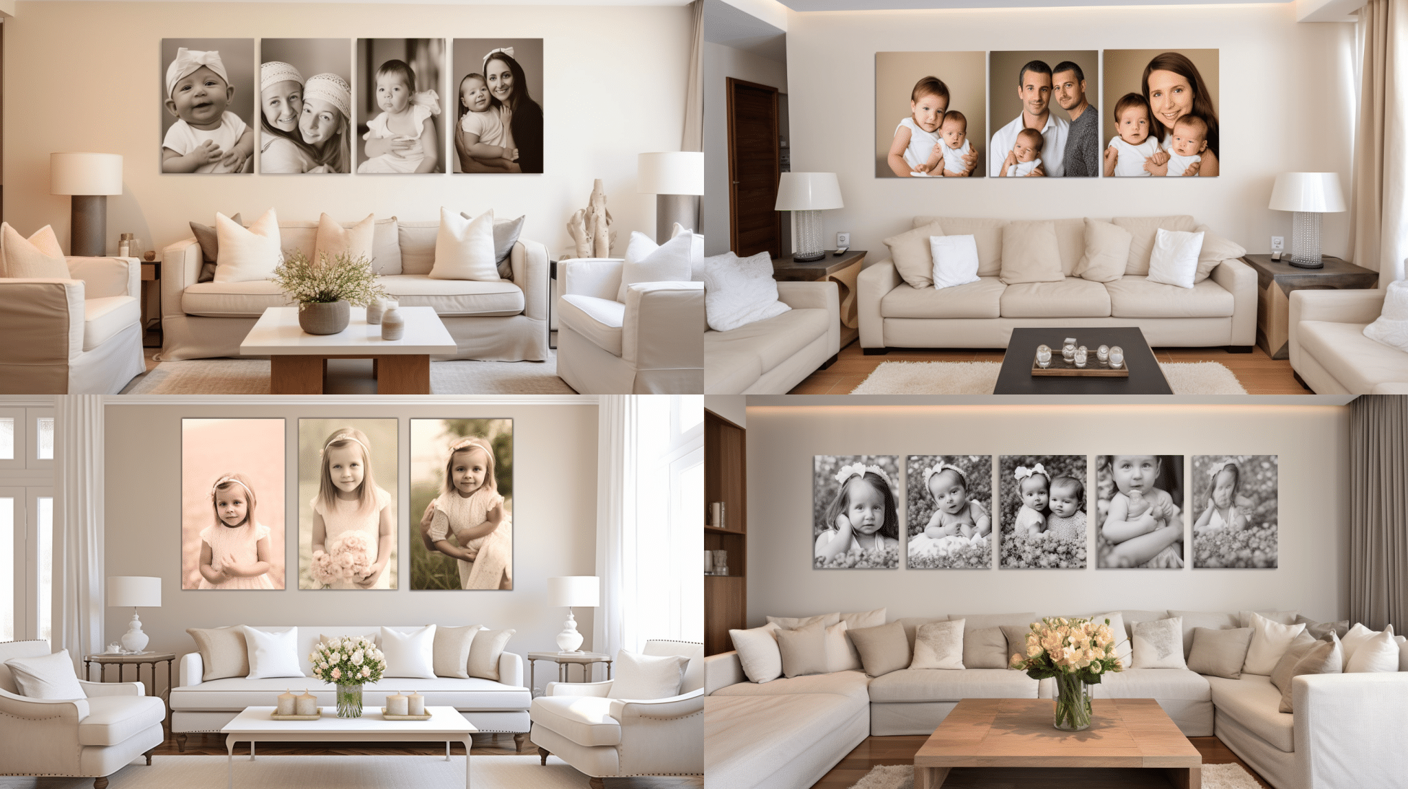 Decoração de Paredes com Retrato de Família Decoração de Paredes com Retrato de Família