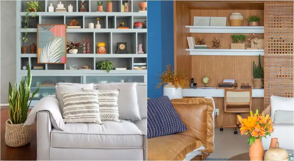 Qual é o melhor material para uma estante de sala?