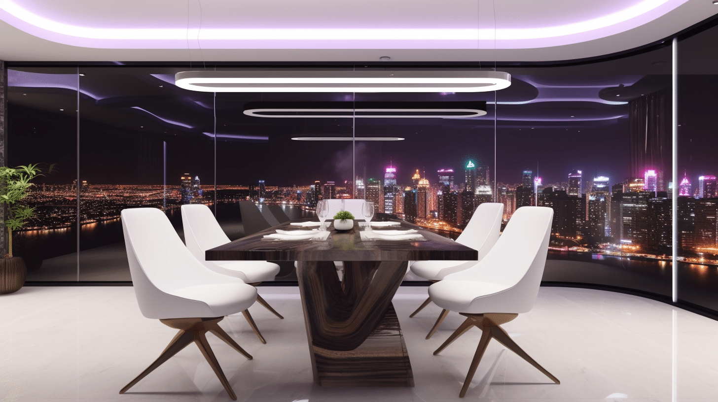 sala de jantar elegante e moderna sala de jantar elegante