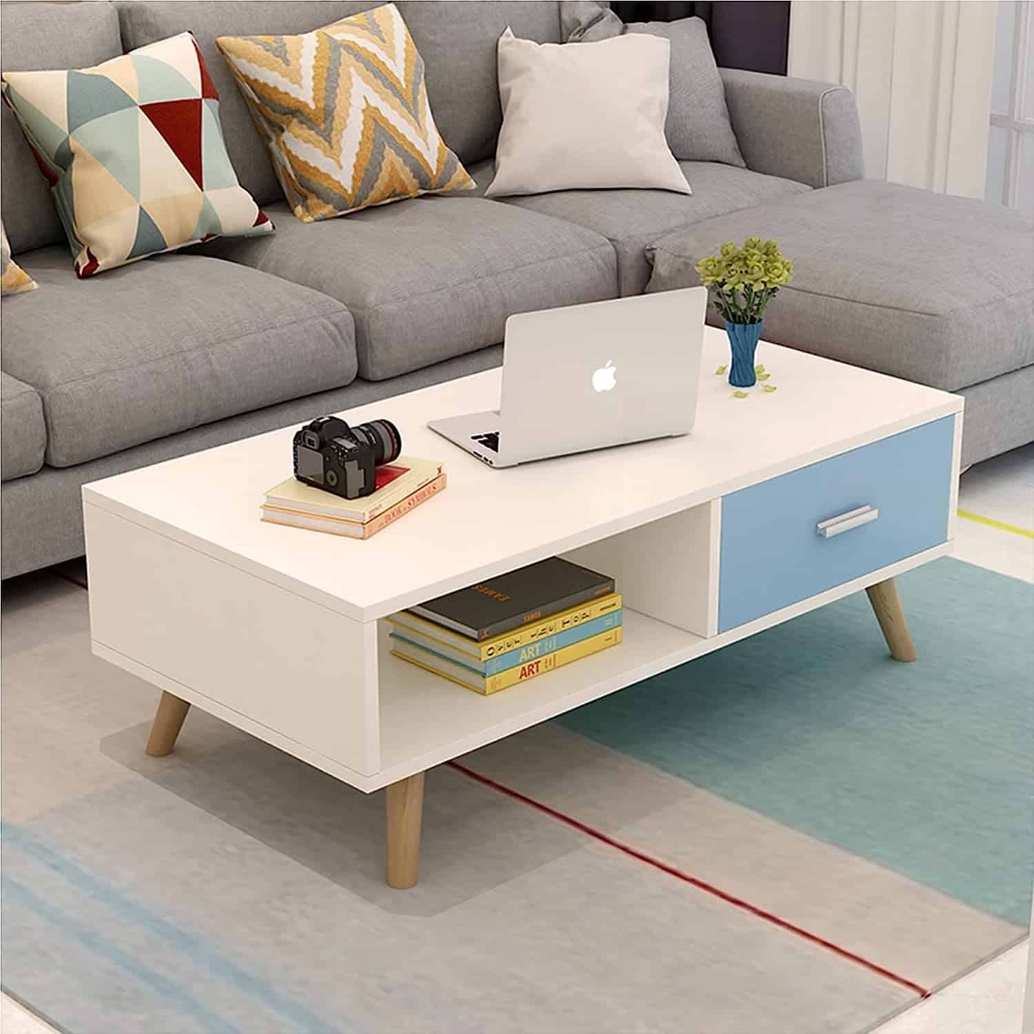 Mesa de Centro com Espaço de Armazenamento Mesa de Centro com Espaço de Armazenamento - Armazene objetos discretamente!