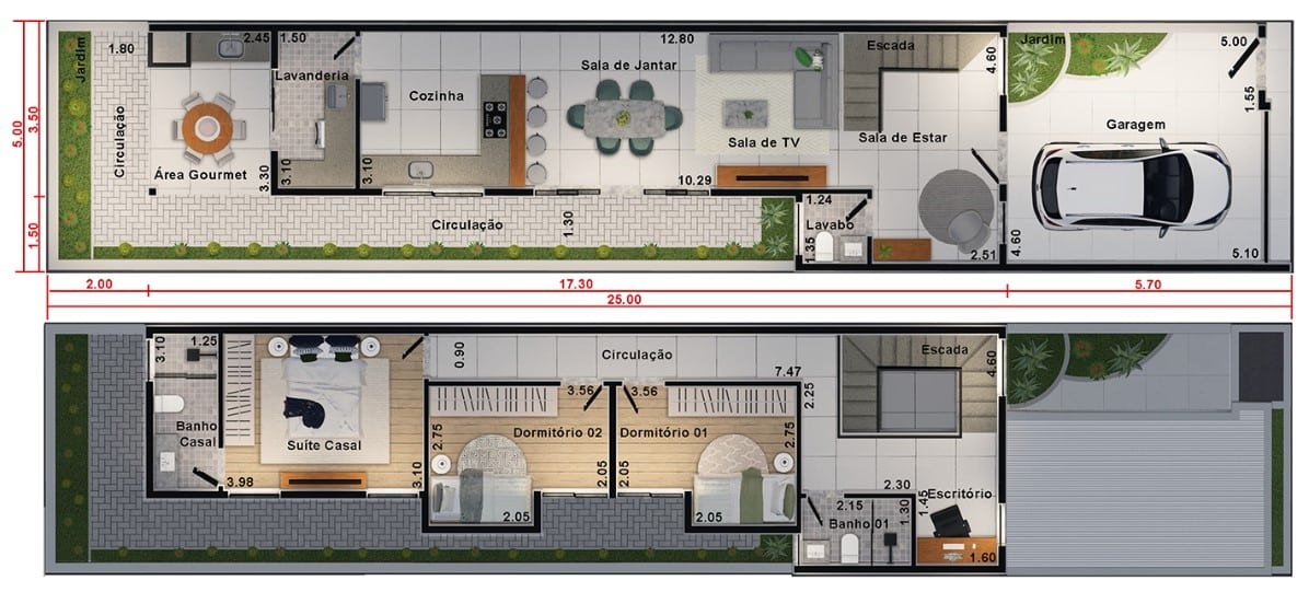 Modelo de Casa Pequena: Uma Solução Inteligente para Espaços Limitados