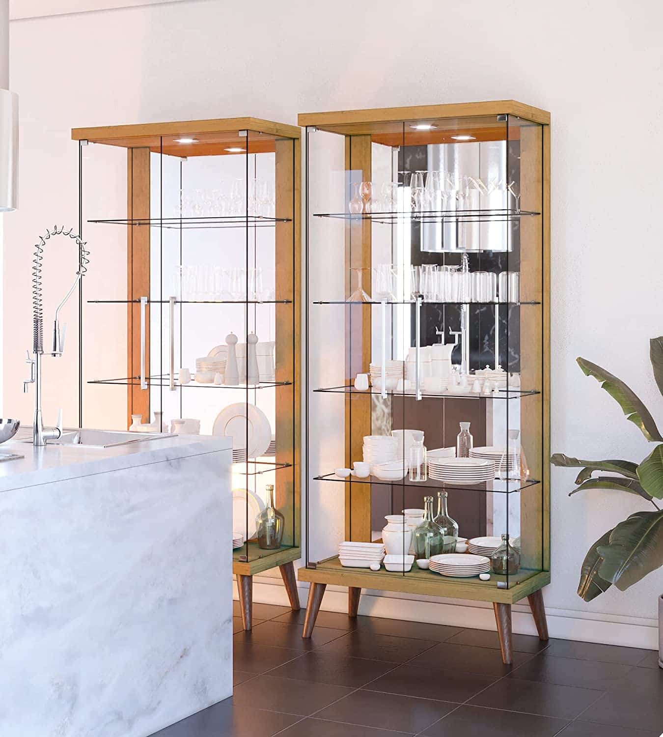 Armários com Portas de Vidro: Elegância e Amplitude na Decoração! 11 Armários com Portas de Vidro: Elegância e Amplitude na Decoração!