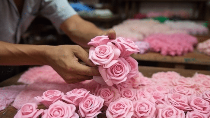 buque de flores rosas colombianas
