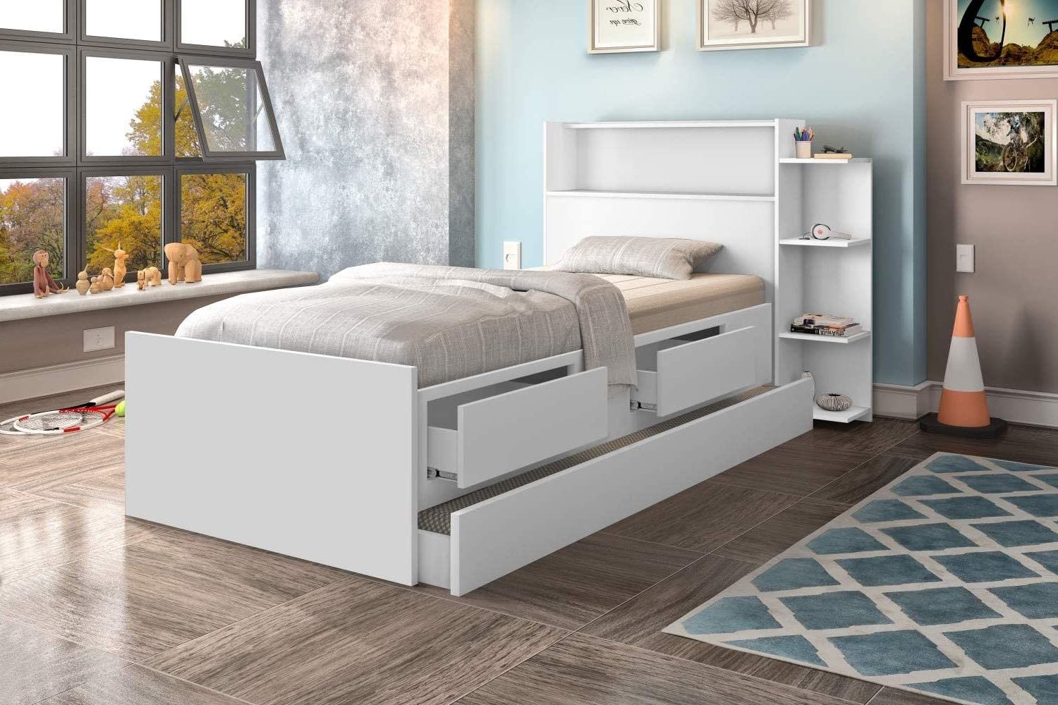 Camas com Nichos: A Combinação Perfeita de Conforto e Armazenamento 4 Camas com Gavetas - 7 Dicas para aumentar espaço de armazenamento no quarto!