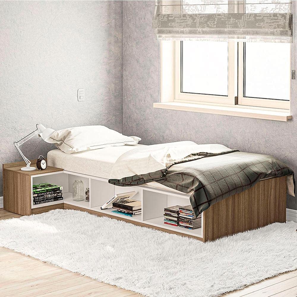 Camas com Nichos: A Combinação Perfeita de Conforto e Armazenamento 1 Camas com Gavetas - 7 Dicas para aumentar espaço de armazenamento no quarto!