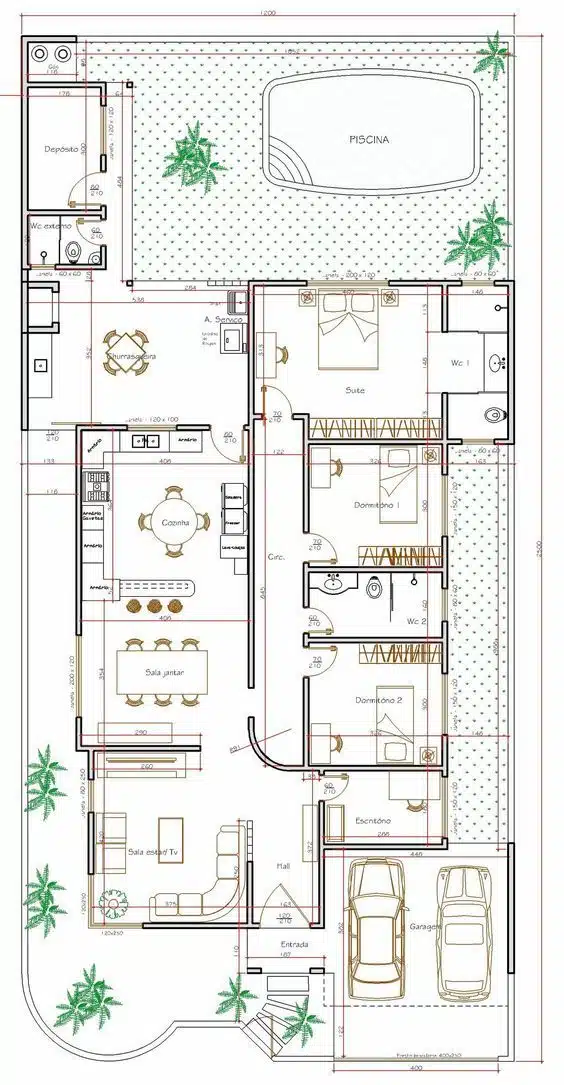 Planta de Casa 10x25 guia Completo: Maximizando o Potencial. 2 planta de casa 10x25 metros terreno