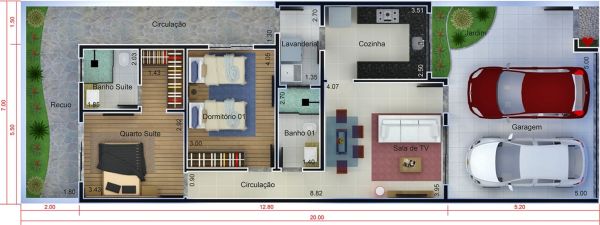 Casa em Terreno 5x20 Metros: Maximize Espaço e Conforto em sua Construção 1 Casa em terreno 5x20 metros