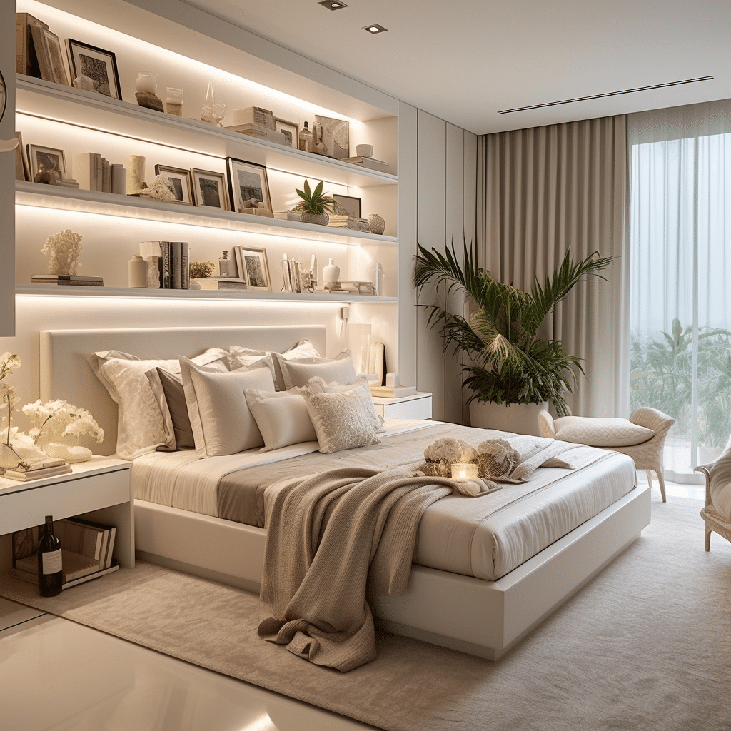 8 Sugestões de decoração de quarto que vão transformar o seu espaço! 4 iluninacao de quarto decorado