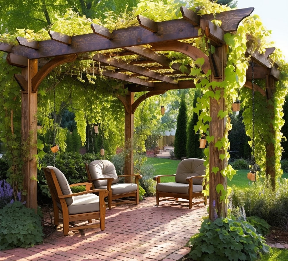 Pergolado de Eucalipto: Durabilidade e Estilo para seu Jardim. 1 pergolado de eucalipto