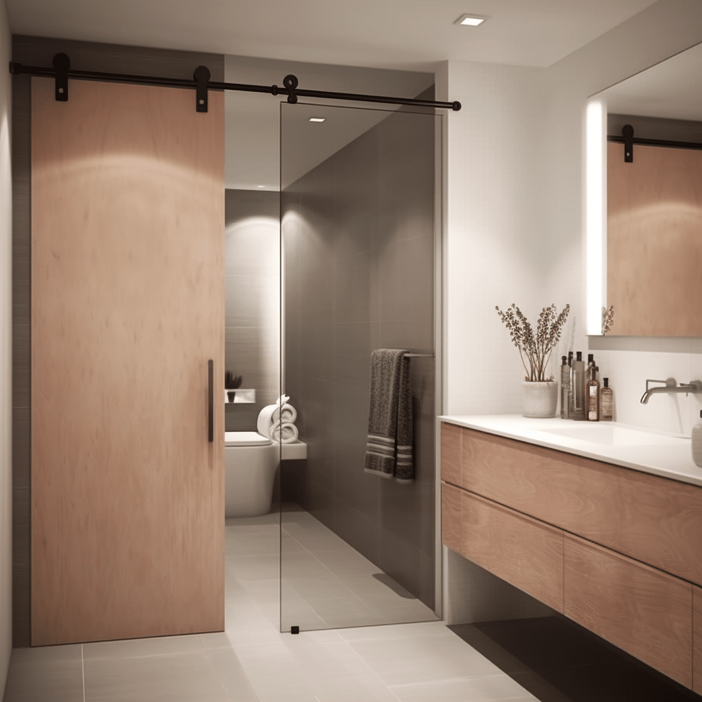 Porta de Correr para Banheiro: Maximize seu Espaço com Praticidade e Estilo 2 porta de correr para o banheiro